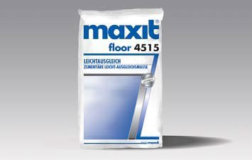 MAXIT floor 4515 livellamento luce | Composto livellante cementizio | 15 kg | Rasante per pavimenti per riempimenti di grandi superfici per spessori di strato compresi tra 1-30 cm spessori elevati