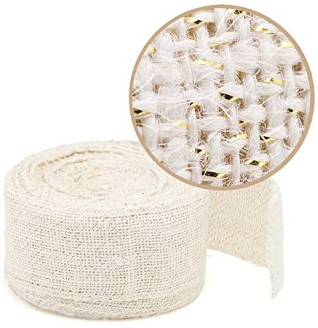 La cordeline BJ106BLU Cinta de Yute Blanca (16 x 5 x 16 cm)