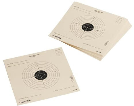 Umarex Zielscheiben 14 × 14 cm, 1 000 Stück Spezialscheiben aus Karton, ISSF-konform für Luftdruckwaffen
