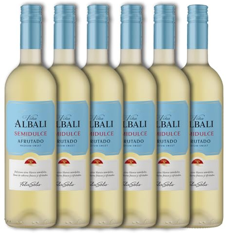 Viña Albali Viña Albali Blanco Semidulce - 6 Paquetes de 750 ml - Total: 4500 ml
