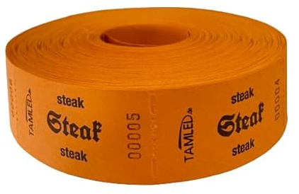 TAMLED Bonrolle STEAK 1000 Abrisse perforiert fortlaufend nummeriert