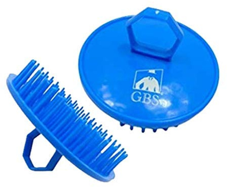 G.B.S Stylish Easy to Hold Hair Scalp Shampoo Brush Scrubber, Blue