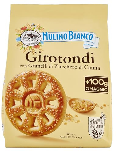 Mulino Bianco Biscotti Girotondi con Granelli di Zucchero di Canna, 800 g