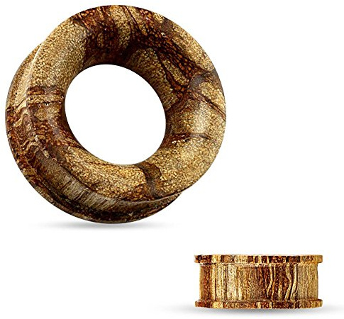 Tapsi´s Coolbodyart® Double Flared Tunnel Wurzel Holz 19mm