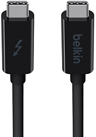 Belkin 0.9 m Thunderbolt 3 USB-C to USB-C Cable with Type C 3.1 - Black,F2CD081bt1M-BLK