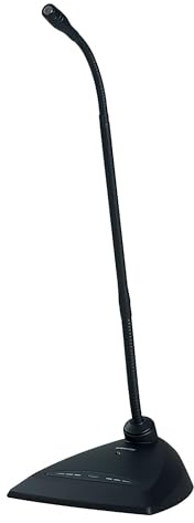 Shure MX418D/C Cardioid Condenser Microphone, 18 Gooseneck, Includes Desktop Base with 10' Cable, Logic Functions, Programmable Switch, LED Indicator, Snap-Fit Foam Windscreen