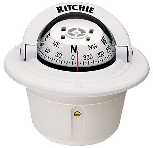 Ritchie Navigation Ritchie Explorer Flush Mount Compass, White (F-50W)