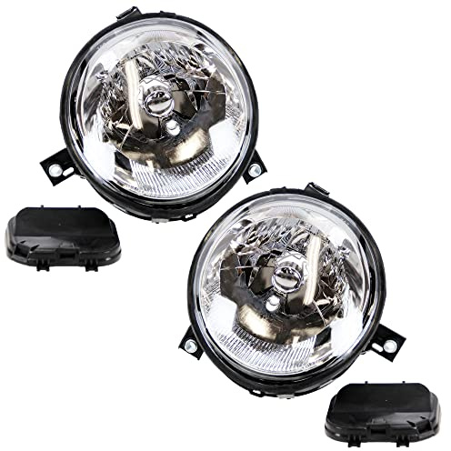 BESTPRICE 2x Hauptscheinwerfer vorne links + rechts H4 Frontscheinwerfer ohne Stellmotor, Kompatibel mit VW LUPO I (6X1, 6E1)