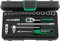 Stahlwille 96011180 Steckschlüssel / Ratschen Set – 19-teilig | 1 Knarre, 13 Steckschlüssel, +Verbindungsteile | QuickRelease System, AS-Drive-System | Größe: 3,5 – 13mm, Hochleistungsstahl, Verchromt, 27 x 12 x 12 cm