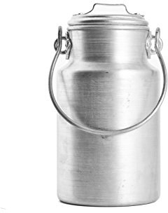 Pardini Pardini - Pot pour Huile et Lait, Aluminium, Gris, 10 x 10 x 20 cm