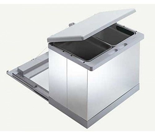 Tecno Pattumiera per Raccolta differenziata Spazio Estraibile su Guide Inox - Alta qualità - Made in Italy