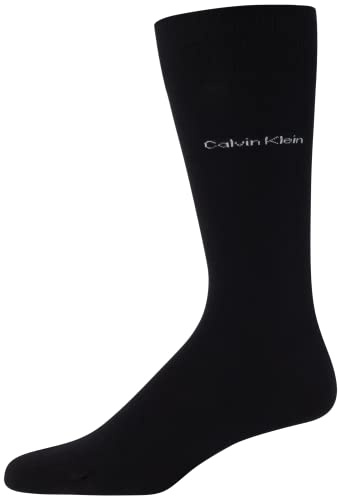 Calvin Klein Mens Dress Socks Egyptian Cotton Blend Cushioned Crew Socks