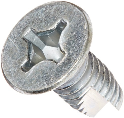 Small Parts 12083PU Steel Thread Cutting Screw, Zinc Plated, 82 Degree Flat Undercut Head, Phillips Drive, Type 23, #12-24 Thread Size, 1/2 Length (Pack of 100)