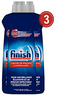 Finish Glanz- & Klarspüler – Für strahlendes und trockeneres Geschirr ohne Wasserflecken – Megapack mit 3 x 800 ml