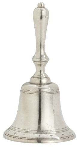 DANFORTH - Pewter Table Bell, Star & Line Design, Clear Sound, Shiny Polished Finish, Pleasant Bell Ring for Holiday Dinners & Toasts, Gift Boxed, 100% Lead-Free, Made by Hand in USA, 3 Tall