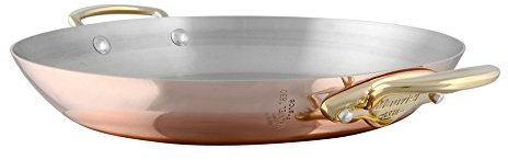 Mauviel M'Heritage 150 B 1.5mm Polished Copper & Stainless Steel Round Pan, 10.2-in, Made in France