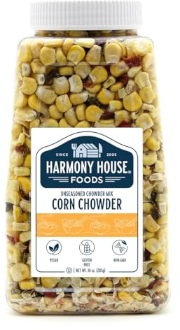 Harmony House Foods Soup Mix, Corn Chowder Soup, 10 Ounce Quart Size Jar
