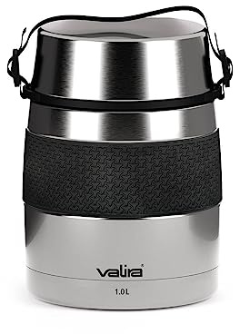 Valira VAN6615 Inoxterm - Termo para sólidos con 2 contenedores interiores, Gris, 1 L