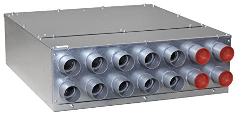 Selfio Luftverteiler 180 mm -> 14 x 50 mm für Kunststoff Flexkanal, mit Schalldämpfer, für Lüftungsanlagen