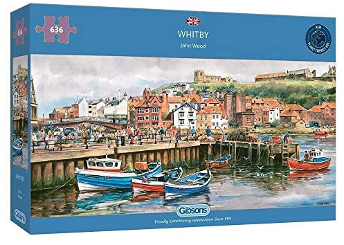 Whitby | 636 Piece Jigsaw Puzzle | Panoramic Coastal Puzzle | Sustainable Jigsaw Puzzle for Adults | Premium 100% Recycled Board | Great Gift for Adults | Gibsons Games