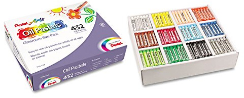 Oil Pastel Set With Carrying Case,12-Color Set, Assorted, 432/Set
