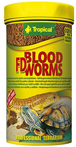 FD Blood Worms 250ml / 17g - Alimento en Forma de Larvas de Mosca liofilizadas para Reptiles y Anfibios