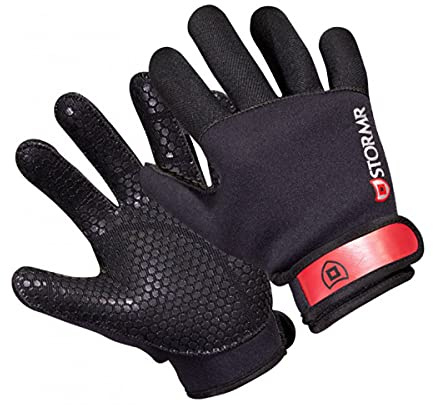 Stormr Strykr 2mm Neoprene Mens and Womens Glove - Fully Lined Micro-Fleece Gloves with Adjustable Wrist Closures - Ideal for Ice Fishing, Winter Conditions, and Foul Weather, L