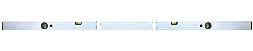 rabo Alu-Wasserwaage „Profi“ 200 cm – mit je 2 horizontalen & vertikalen justierbaren Libellen – Aluminium-Hohlprofil 50×23 mm, 0,5 mm/m Genauigkeit, stoßgeschützt, eloxiert, Made in Germany