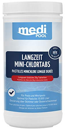 Chlortabletten organisch - 20g - 1KG - langsam löslich - Aktivchlor Mind. 90% - mit POWERHAUS24 Pflegefibel