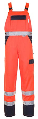 Planam Warnschutz Herren Latzhose 2-farbig
