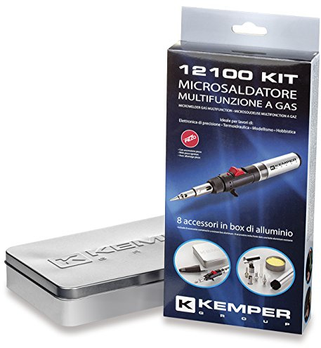 Kemper 12100 KIT Minilötkolben mit offener Flamme, katalytische Spitzen und Zubehör