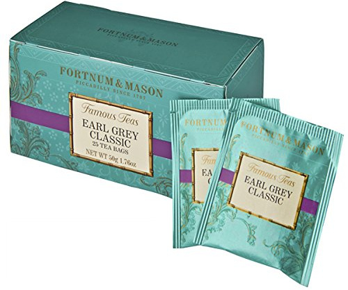 Fortnum Mason London - Earl Greu klassisch Tee - Earl Grey Classic Tea - 25 Zählung Teebeutel - 25 Count Teabags - 1 Packung - Product ID 216AS1A