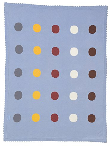 FRANCK & FISCHER 1002-2161 Wrap Gestrickte Decke, blau