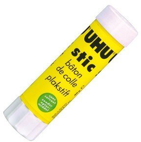 UHU Lot de 4 bâton de colle, sans solvants, 8,2 g, avec capuchon