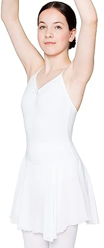 tanzmuster ® Ballettkleid Mädchen Spaghettiträger - Maja - Gr. 92-170 - Glitzersteine - Baumwolle - Ballettbody Kinder Ballett Trikot