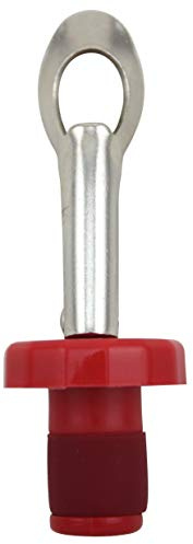 FACKELMANN Tapones Hermeticos Para Botellas Silicona, Tapones Vino, Polipropileno, Metal, Color Rojo o Granate o Inox. 9,5x3 cm, 3 ud-s