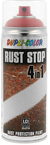 DUPLI-COLOR RUST STOP RAL 3000 Feuerrot 400ml seidenmatt Sprühlack, Korrosionsschutz, schnelltrocknend, Hochwertig in Verarbeitung, vielseitig einsetzbarer Lack