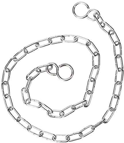 Merriway BH02253 Gliedertyp-Badewannenkette 450 mm mit S-Haken, Verchromt / Weiß