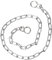 Bulk Hardware BH02253 Chaîne de baignoire à maillons avec crochet S/ancrage, 450 mm