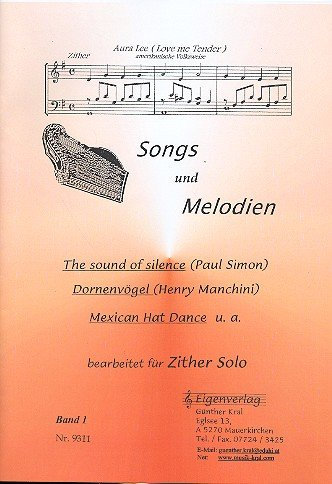Songs und Melodien: für Zither