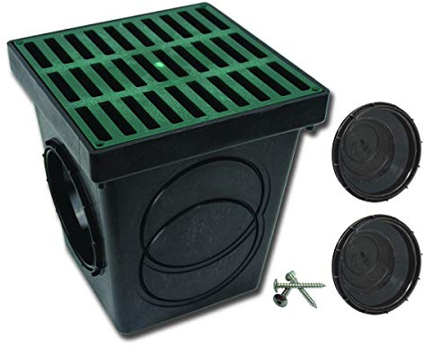 Polylok 9x9 Square Catch Basin Kit (Green Grate)