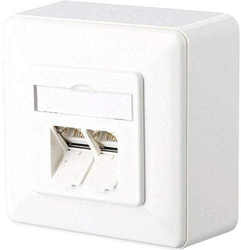 METZ CONNECT RJ45 Anschlussdose E-DAT C6 2 Port AP reinweiß