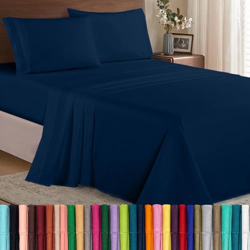 Elegant Comfort Lussuoso set di biancheria da letto in cotone egiziano 1500, qualità alberghiera, resistente alle pieghe, comodo lenzuolo con angoli elasticizzati, tasca profonda, misura Twin/Twin XL,