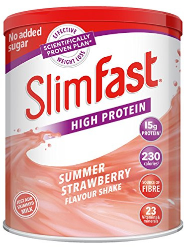 SlimFast Summer Strawberry Flavour Milchshake-Pulver, 438 g