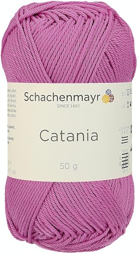 Schachenmayr Catania 9801210-00398 azalee Handstrickgarn, Häkelgarn, Baumwolle, 11,5 x 5,2 x 6 cm