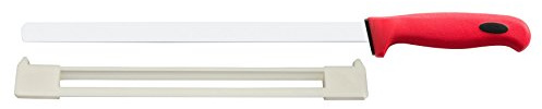Walter Adherent+ Couteau à Jambon avec Guide Anti-Coupure Rouge 30 cm