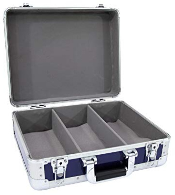 ROADINGER CD-Case ALU Digital-Booking abgerundet bl | CD-Case in blauem Aluminiumgehäuse