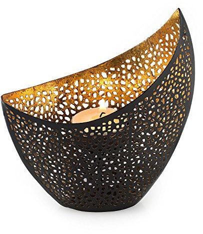 Pajoma 30017 Porte-Bougie Samara, métal, Hauteur 14,5 cm