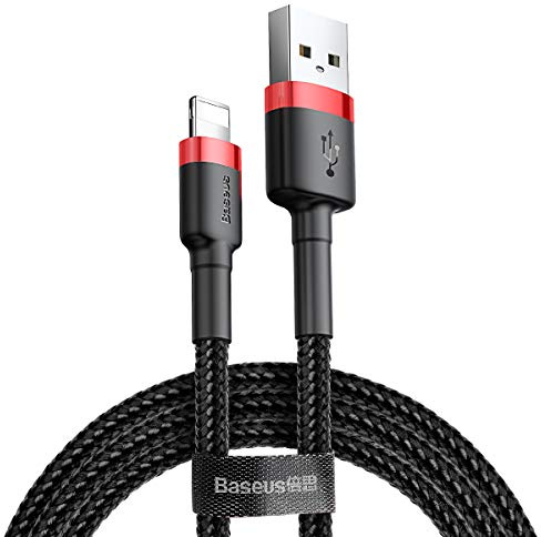 Baseus Cafule Cable - USB to Lightning Cable, 2.4 A, 1 m (Red/Black)