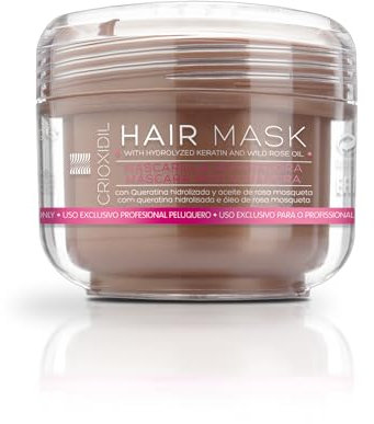 CRIOXIDIL - Mascarilla Reparadora Cabello - 200 ml - para Pelo Seco y Dañado - con Keratina Hidrolizada y Rosa Mosqueta - Repara la Fibra Capilar - Regenera la Dermis del Cuero Cabelludo